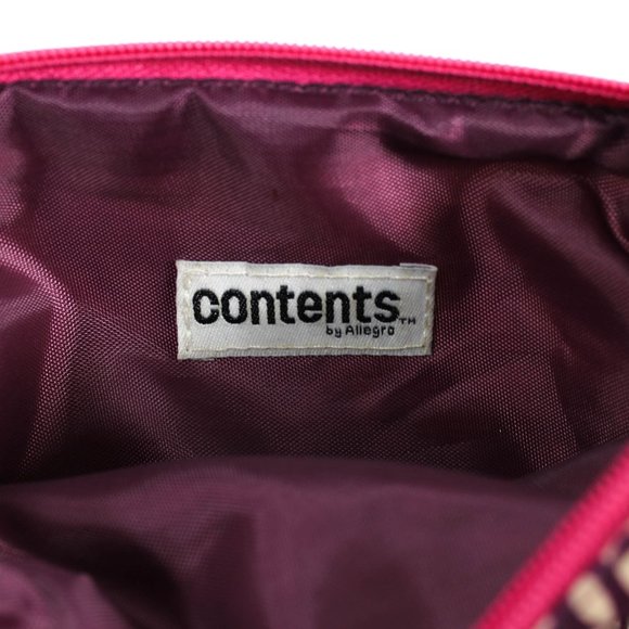 Y2K Floral Pink Purple Cream Makeup Bag - Picture 4 of 4